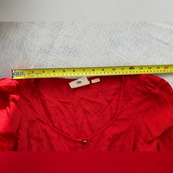 MAEVE by Anthropologie orange-red blouse size 4 - Picture 10 of 11